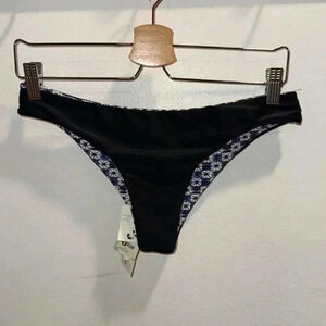 Sensible Graves Bikinis Tori Reversible Bikini Bottoms - Zen Out/Black